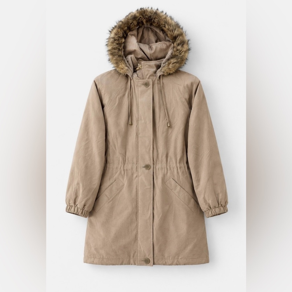 Braetan Beige Hooded Puffer Jacket
